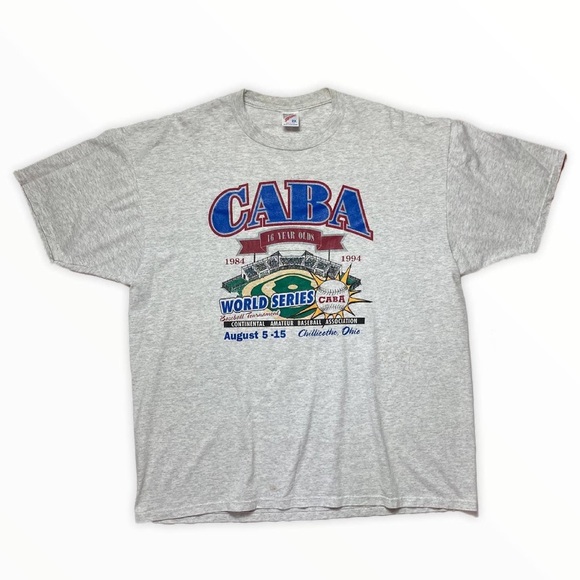 Vintage 1994 CABA Single Stitch Made in USA Baseball Graphic Tee 2X - Picture 6 of 8